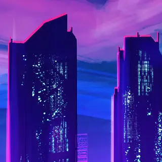 sky sci fi city buildings