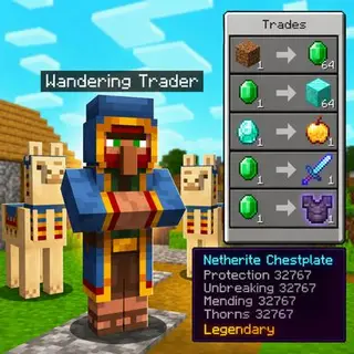 Wandering Trader Trades OP Items!
