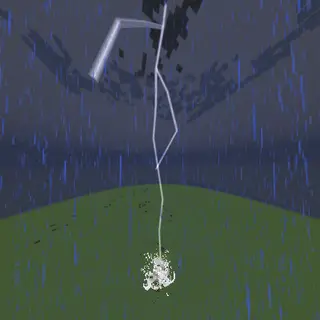 Lightning bolt explosion