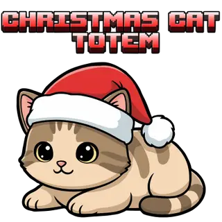 Christmas cat totem  - Gato navideño totem