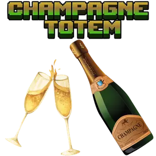 New Year Champagne Totem - Celebration Spirit