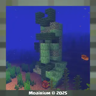 Moai Prismarine King Statue