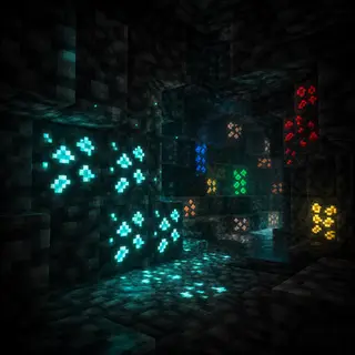 Glow Ores - Emissive Glowing Ores (Vanilla, No Mods)