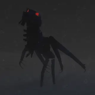 The Blue Demon dweller (horror) (terror) (scary) (cave dweller) (spooky) (creepy)