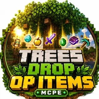 Trees Drop OP Items ( MCPE )