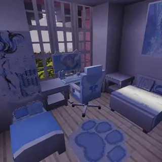 blue kawaii furniture
