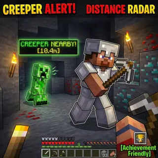 Creeper Warning & Radar Addon [Achievements Friendly]