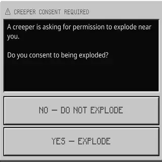 creeper consent mcbe