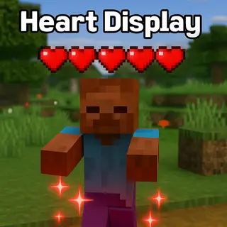 📜Heart Display Nametags for Players and Mobs [Addon Script]