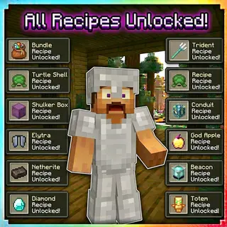 All Crafting Recipes Unlock (Don't Download it's already a feature in lastest Minecraft)
