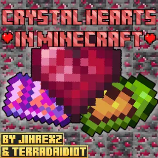 Crystal hearts in Minecraft