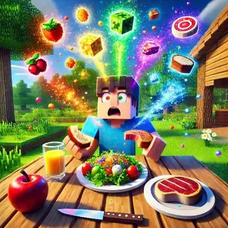 Minecraft But Eating Food Gives You Random Effects