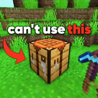 Minecraft but You can't use crafting table 😭#challange