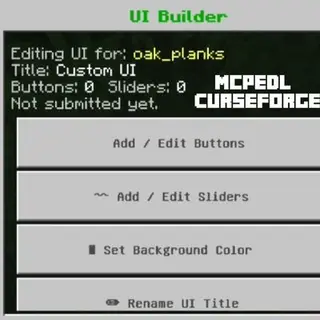 Ui builder (For blocks and items)