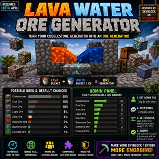 LavaWater ore generator