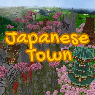 Old Japanese Town in the Cherry Biome