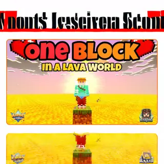 One Block in a lava world