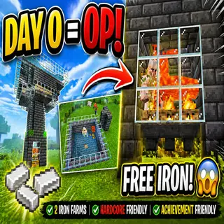 Ultimate Iron Farm Starter Hardcore World (Achivements On)