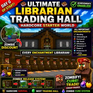 Ultimate Hardcore Survival Starter Trading Hall (Achivements On)