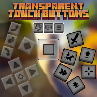 Transparent Touch Buttons (Resource Pack for MCPE)