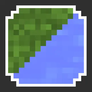 Connected grass & Clear water
