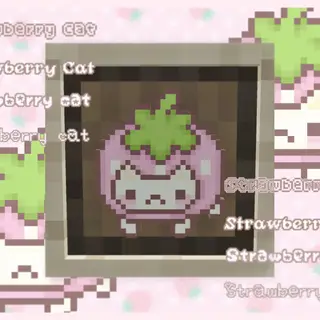 ⟡.· Big Strawberry Cat (apple) ⟡.· --w4ter's Cute Food Texture--