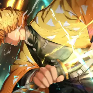 Animated Menu: Zenitsu Agatsuma Kimetsu No Yaiba