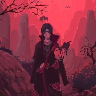 Animated Menu: Itachi Crows Genjutsu Pixel