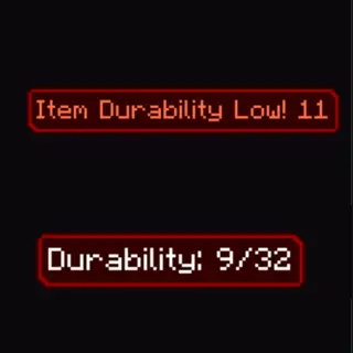 Low Item Durability Warning