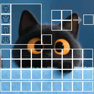 Animated Inventory: Adorable Black Kitten With Big Amber Eyes