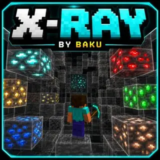 X-ray with glowing ore