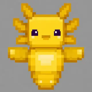 Cute Gold Axolotl Totem of Undying