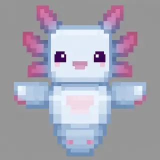 Cute Blue Axolotl Totem of Undying