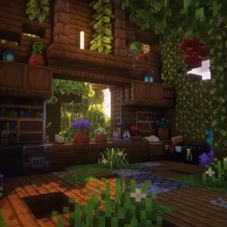 Animated Menu: Minecraft Overgrown Cabin