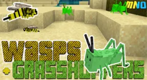 Wasps and Grasshoppers Addon for Minecraft Pe