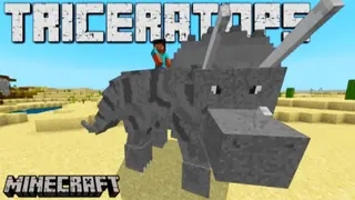 Dinosaur Triceratops Add-On for Minecraft Pe