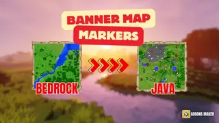 Banner Map Markers | Minecraft Bedrock 1.21+| Similar to Java
