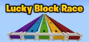Rainbow Lucky Block Race (1.20+) PvP map