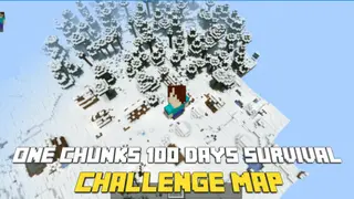 One Chunks 100 Days Survival Challenge Map (1.20)