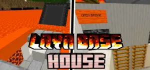 The UnderBase Lava House| Map MCPE