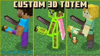 Custom 3D Totem From Player Skin | Minecraft Resource Pack