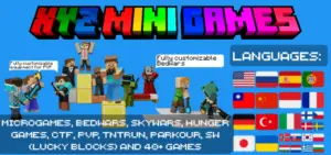 Best XYZ MINI GAMES map (19+30 MiniGames) Update languages!
