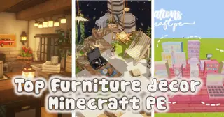 Top Furniture decor mod [Cute/Cottegecore furniture] for Minecraft Bedrock