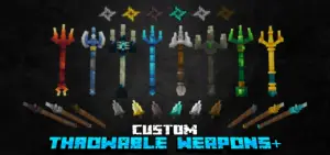 Custom Throwable Weapons+ | Weapon Minecraft Mods