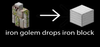 iron golem drop iron block [1.21.71⁺]