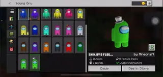 Among Us + Fall Guys 3D Minecraft Skin Packs