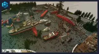 Tsunami Wave Hits The Coast