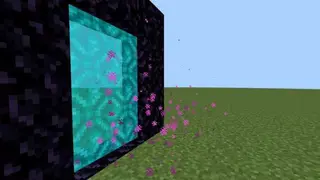 Earth Movie Portal Texture over Nether Portal
