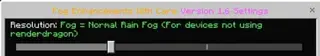Enhanced Fog With Care Textures