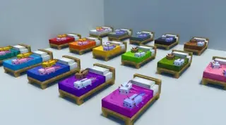 Axolotl Plushies on Beds Textures